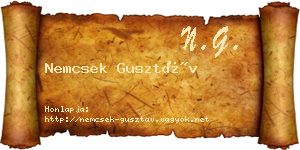 Nemcsek Gusztáv névjegykártya