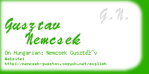 gusztav nemcsek business card